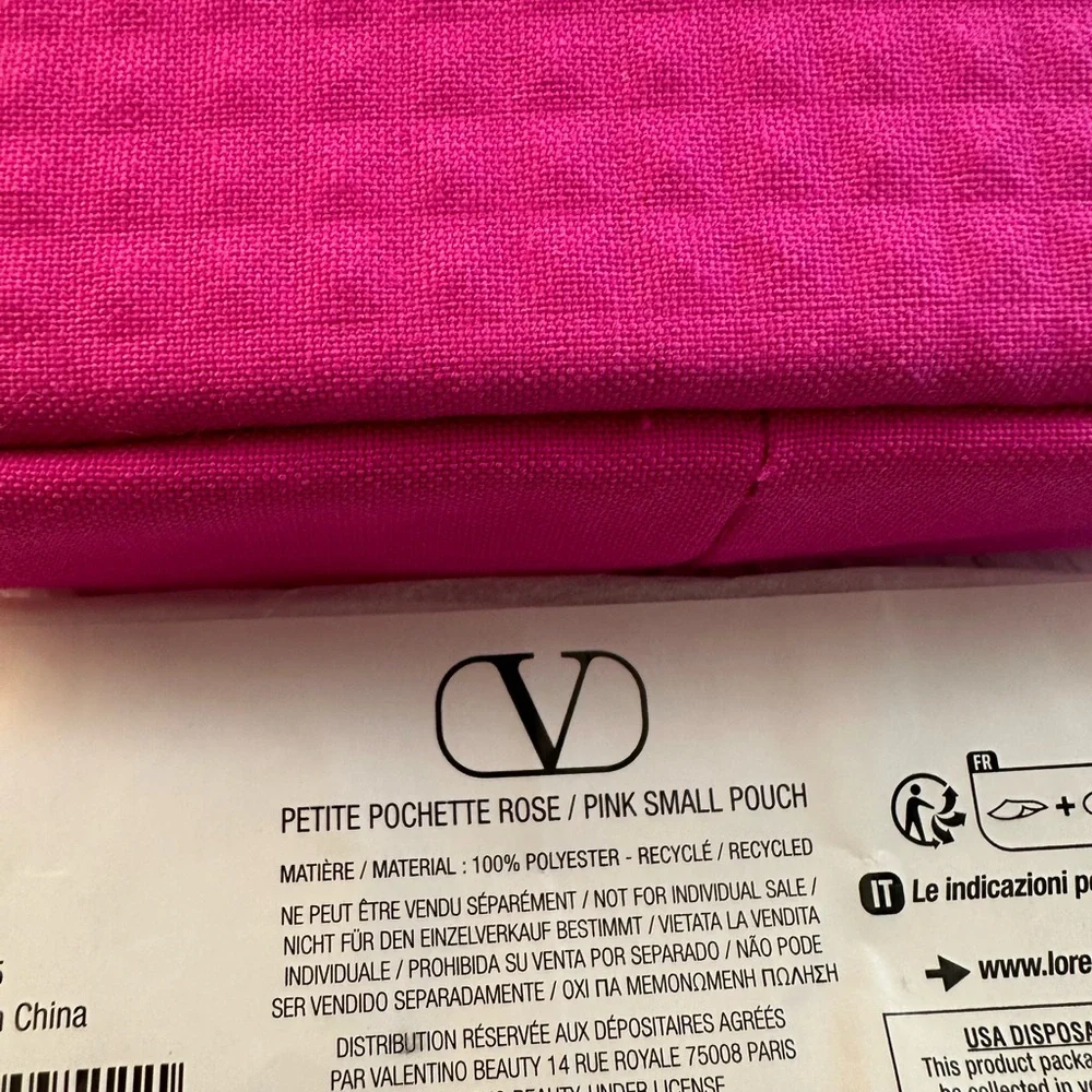 Valentino beauty bag with V logo zipper charm